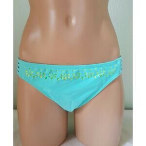 Bikini Nation tropical ocean blue bikini bottom size L
